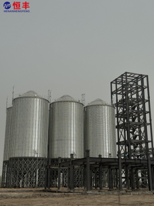 Intelligent Prefabricated Flat Bottom Conical Bottom Steel Silos High Efficiency Grain Storage Silo with 200ton To 5000ton Capacity