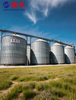 Galvanized 2200t Steel Flat Bottom Soybean Meal Silos for Rice