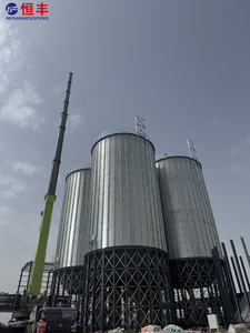 50T Conical Bottom Steel Silos Galvanized Metal Grain Silos Farm Feeding Silos Factory Price Poultry Chicken/Horse/Pig Feed Silo