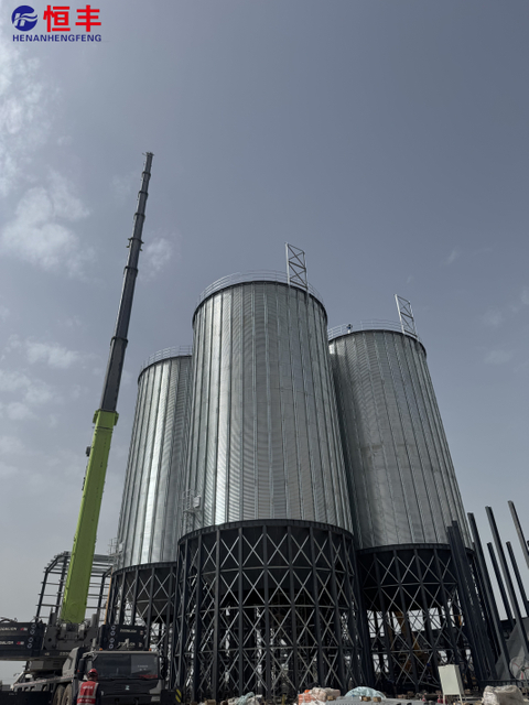 50T Conical Bottom Steel Silos Galvanized Metal Grain Silos Farm Feeding Silos Factory Price Poultry Chicken/Horse/Pig Feed Silo