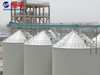 Galvanized 2200t Steel Flat Bottom Soybean Meal Silos for Rice